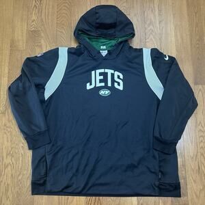 Nike New York Jets Hoodie Men's 4XL Black Player Issued‎ Pullover NFL